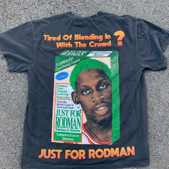 Vintage Dennis Rodman AOP Shirt XL 90s - Picture 2 of 4